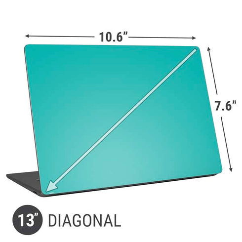 Aqua Blue Blue Solid Universal Laptop 13in (10.6 x 7.6in) Skin